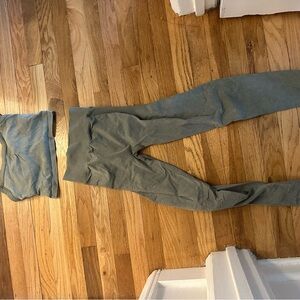 Z-supply military green/grey Two-Piece Workout Set